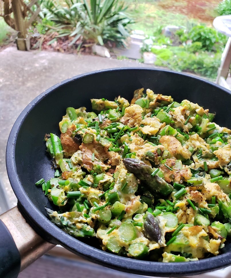 Asparagus & Chive Scrambled Eggs