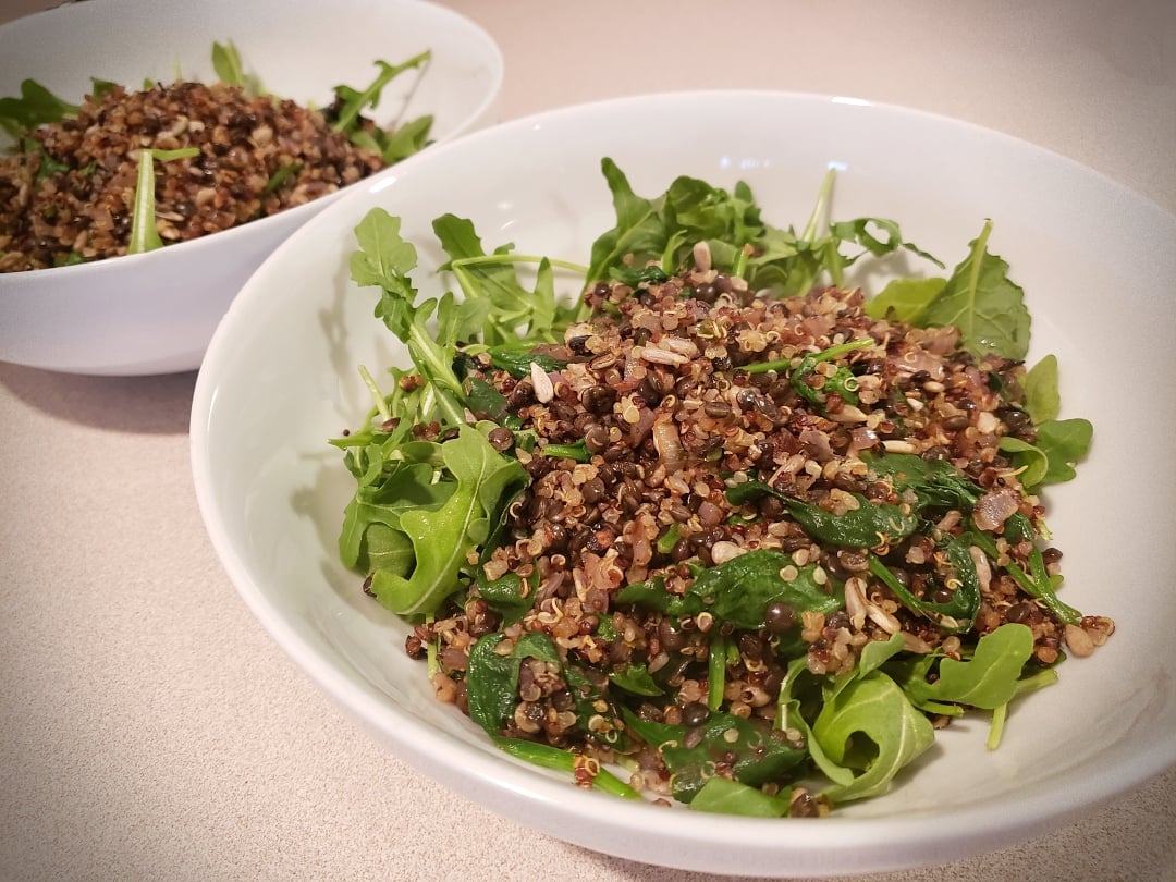 Black Lentil Quinoa Bowls