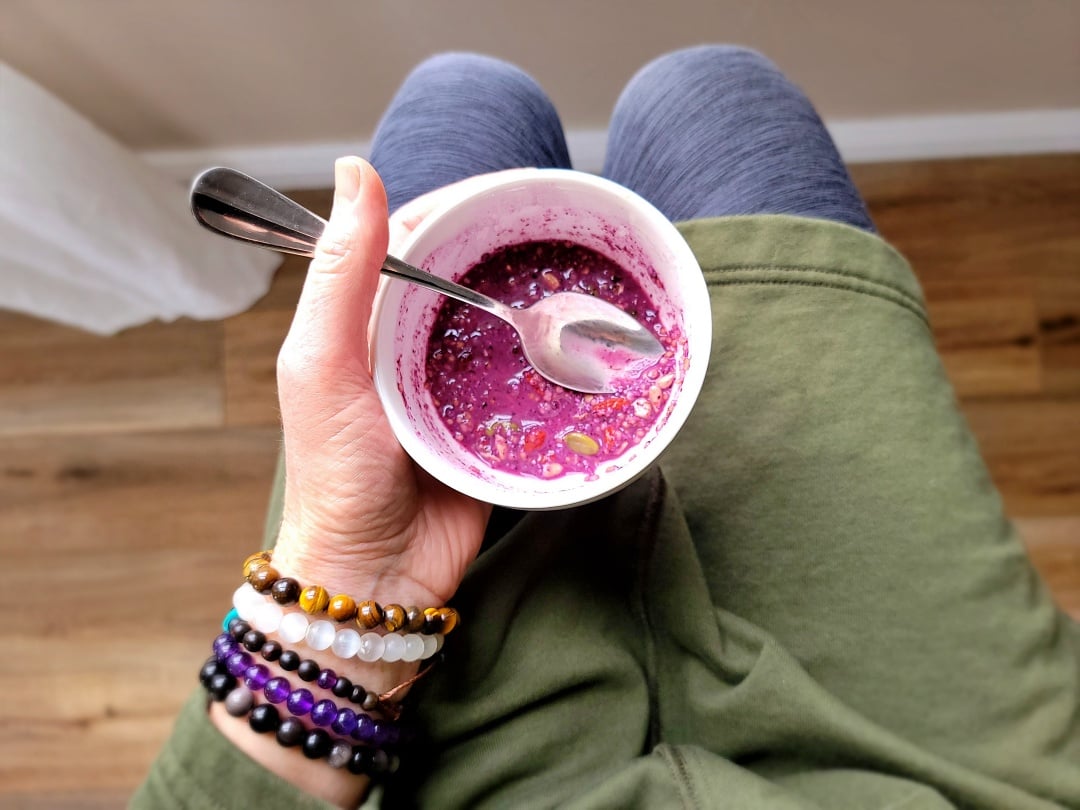 Blueberry Oat Milk Cereal Bowl