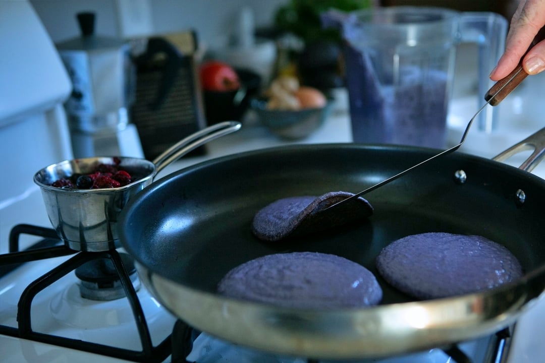 Blueberry Panckaes Cooking + Compote-1