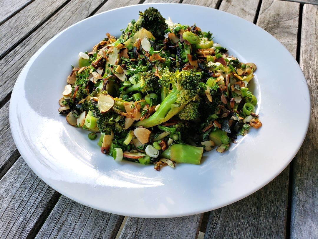 Broccoli Almond Salad w Balsamic