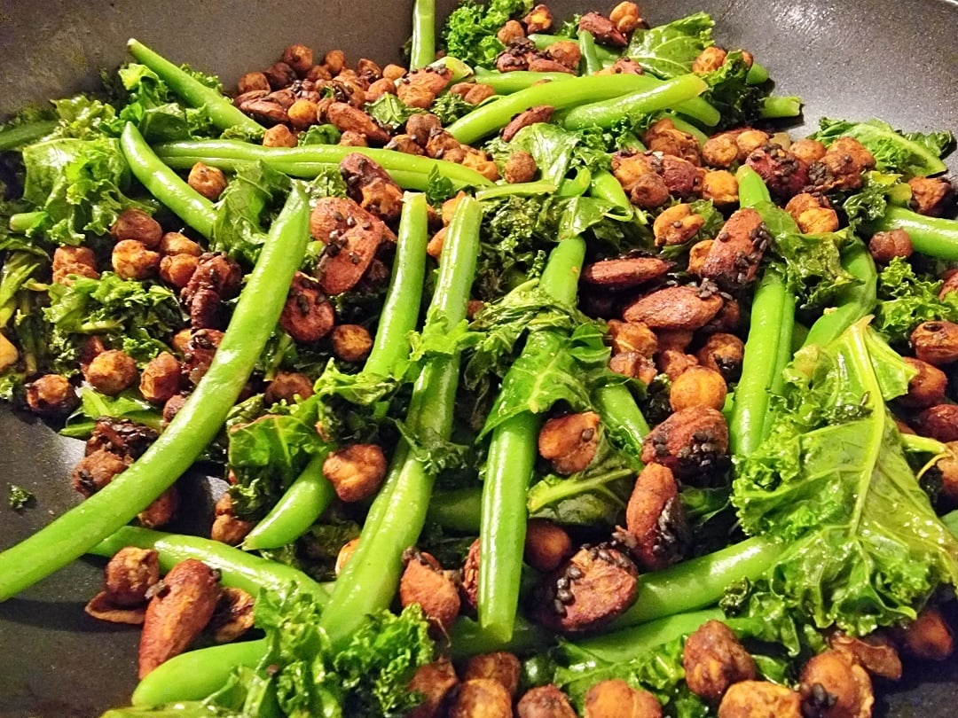 Chilli Chickpea & Almond Green Bean Salad