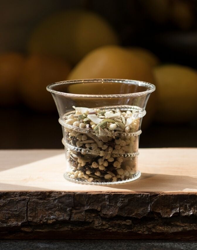 Millet Munch Cereal in a small glass