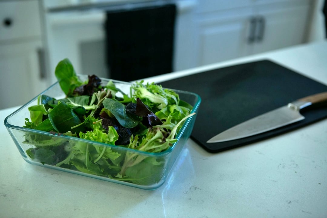 Mixed Salad Greens + Chefs Knife-1