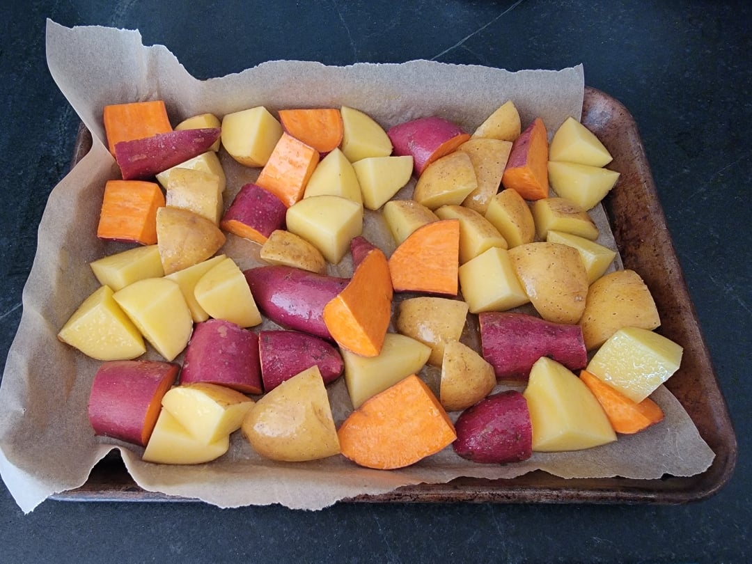 Potatoes & Yam Roasting