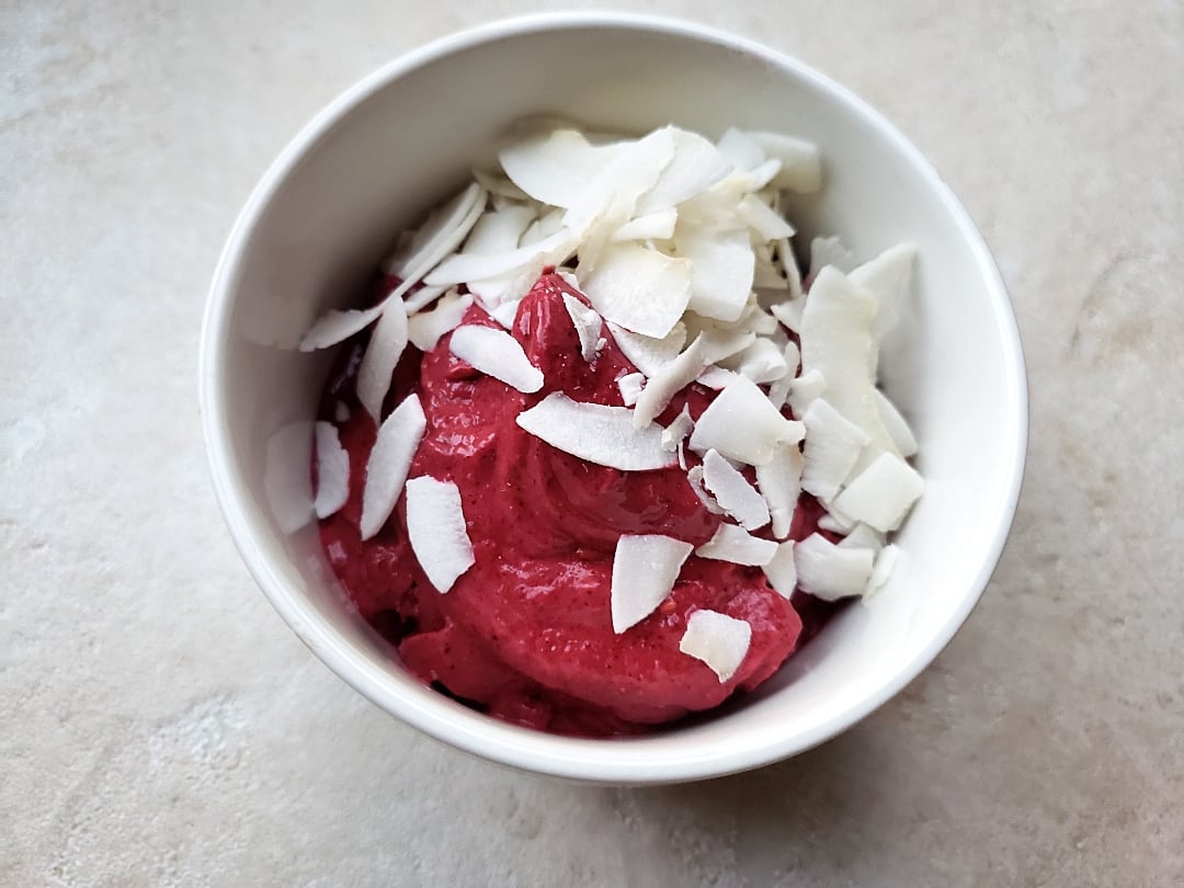 Raspberry Coconut Blender Sorbet