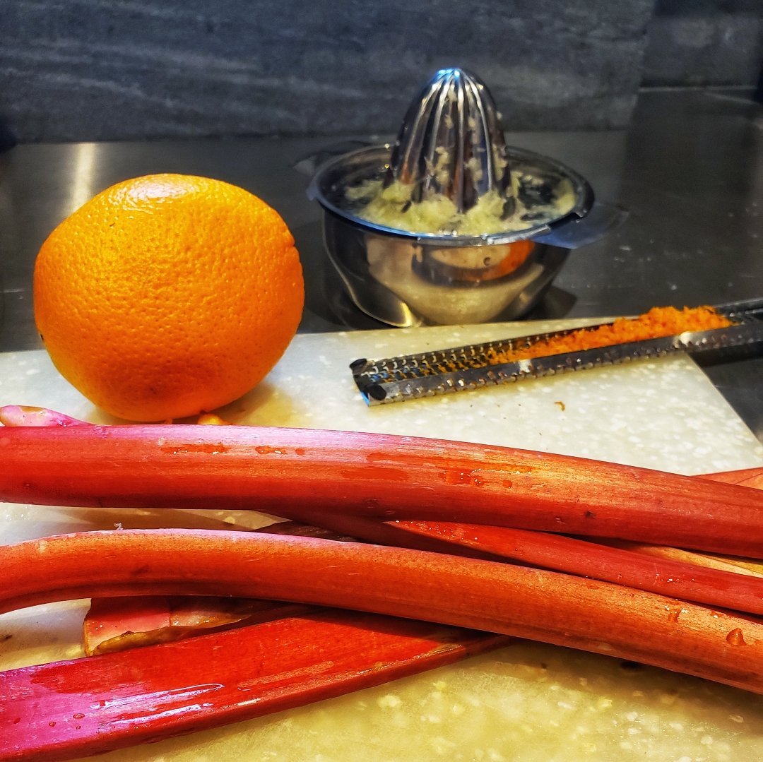 Rhubarb Orange and zest