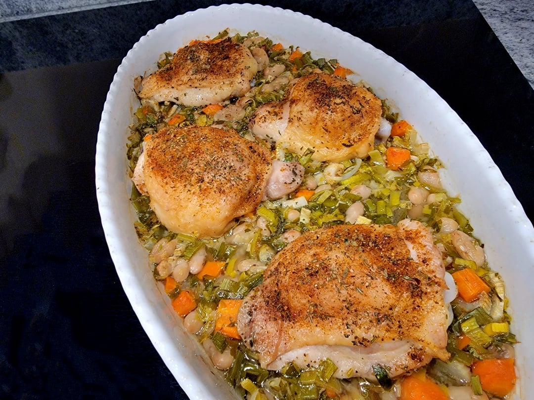 Roasted Chicken & White Bean Cassoulet