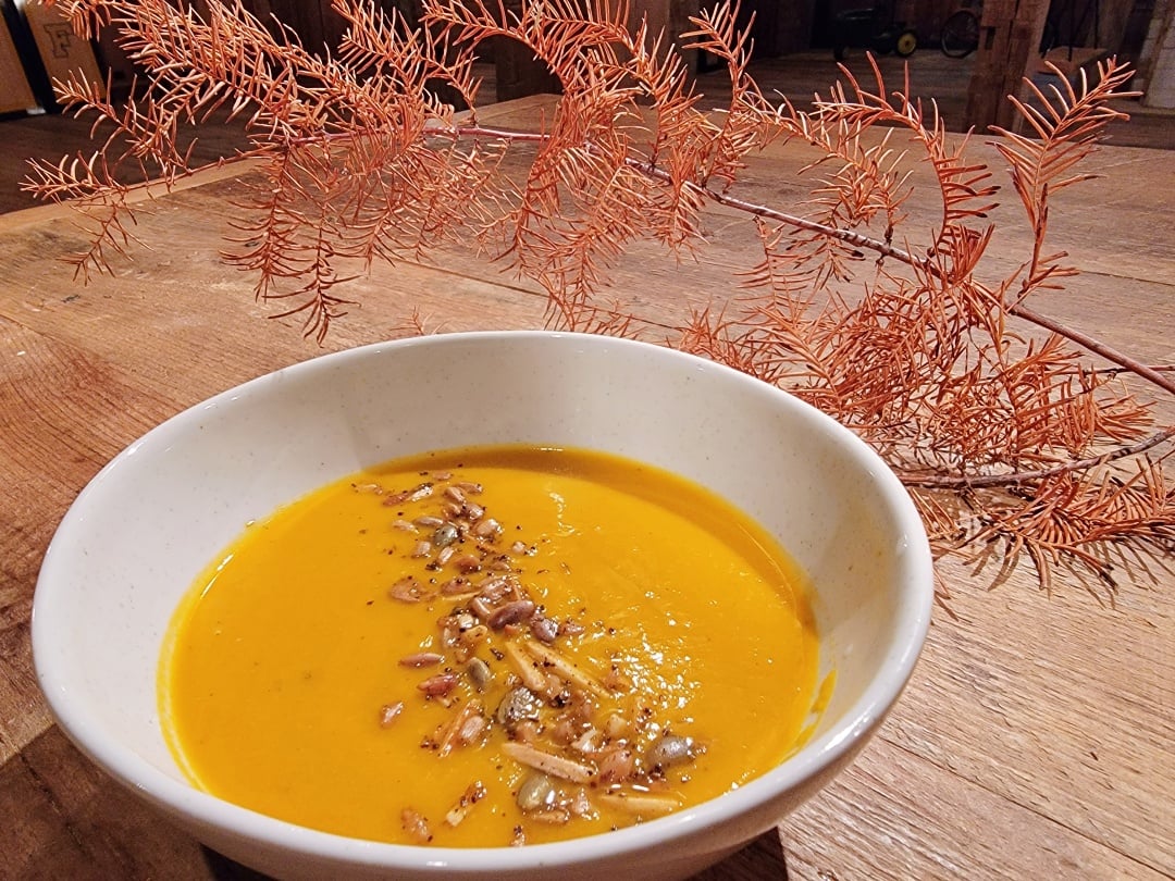 Roasted Squash & Chickpea Soup