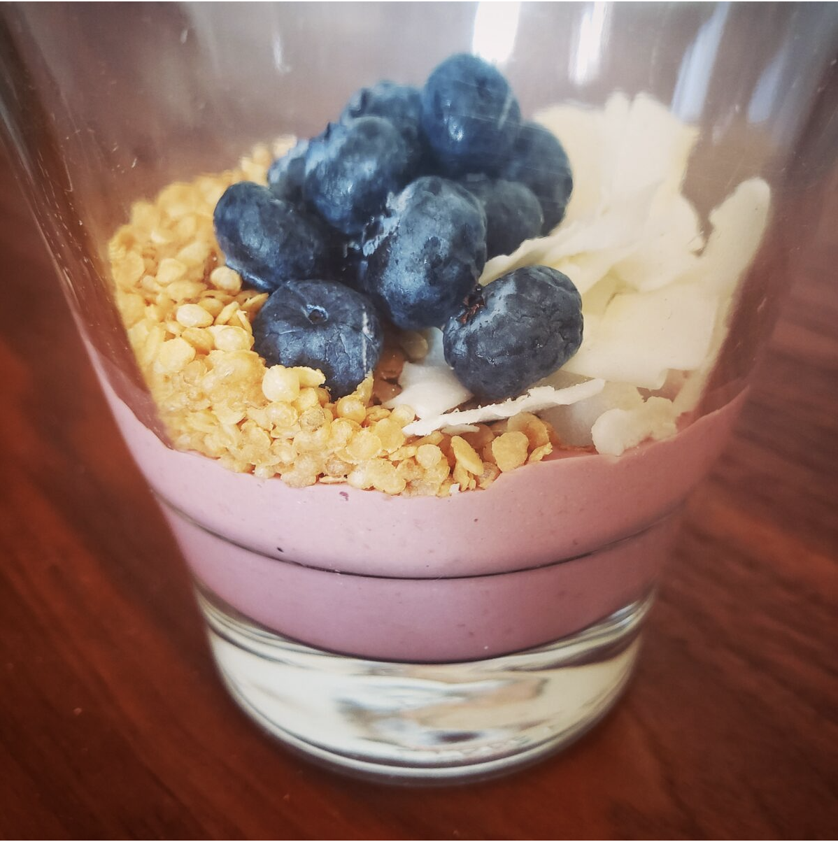 Raspberry Orange Cashew Creme in a glass