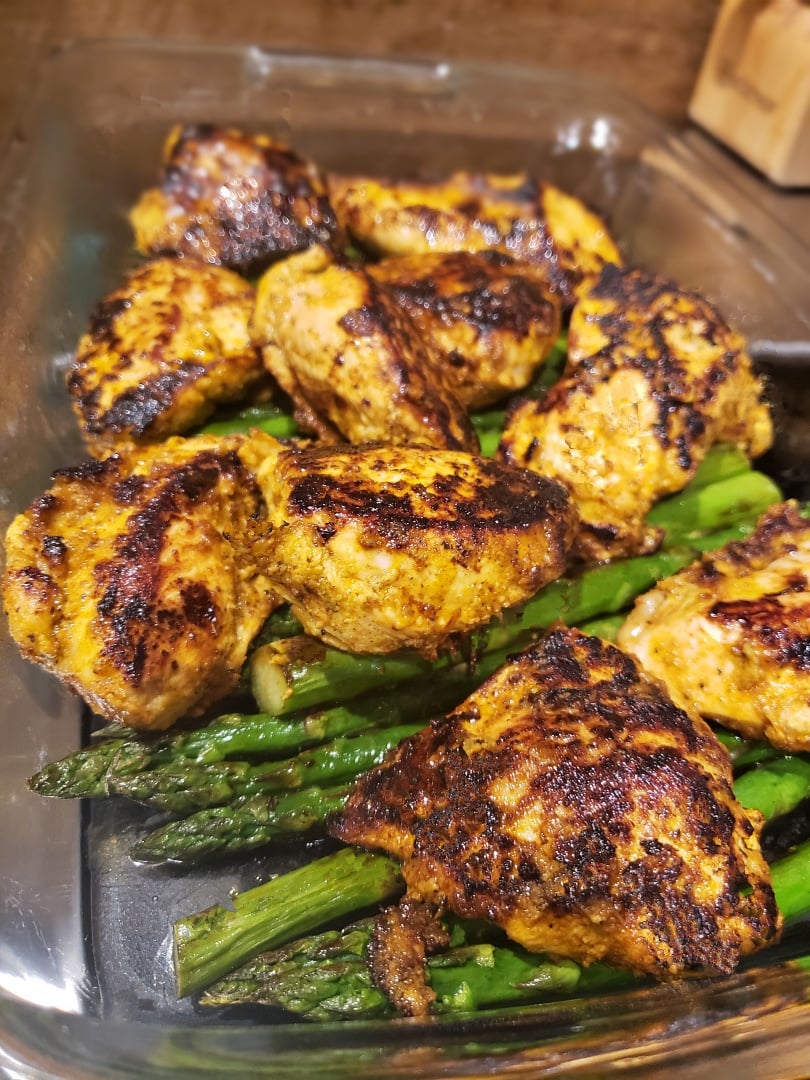 Spice Grilled Chicken w Asparagus