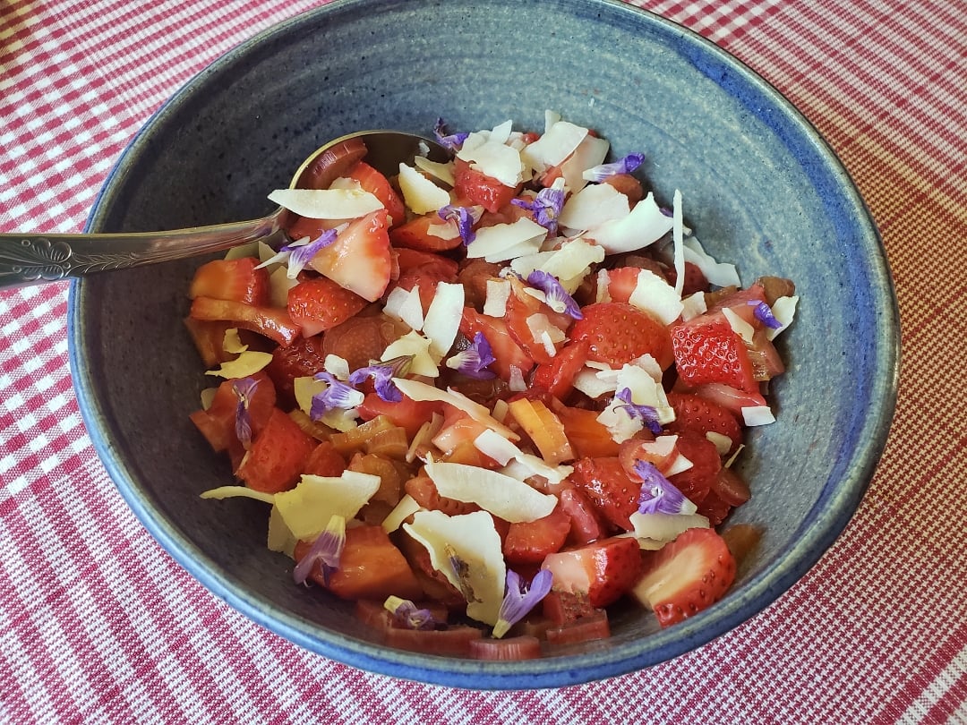 Strawberry Rhubarb Sage Salad