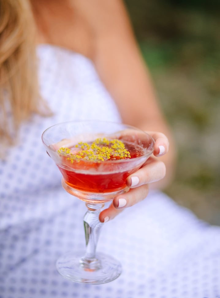 Strawberry Rose Spritzer Drink