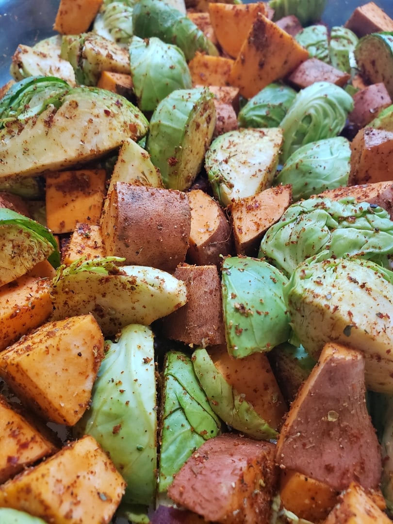 Sweet pot brussel spice roasted