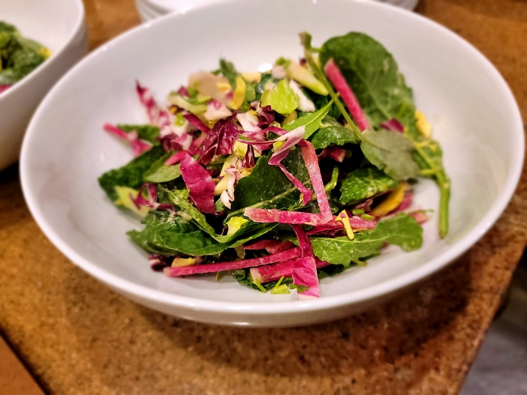 Watermelon Radish, Radicchio & Celery Salad